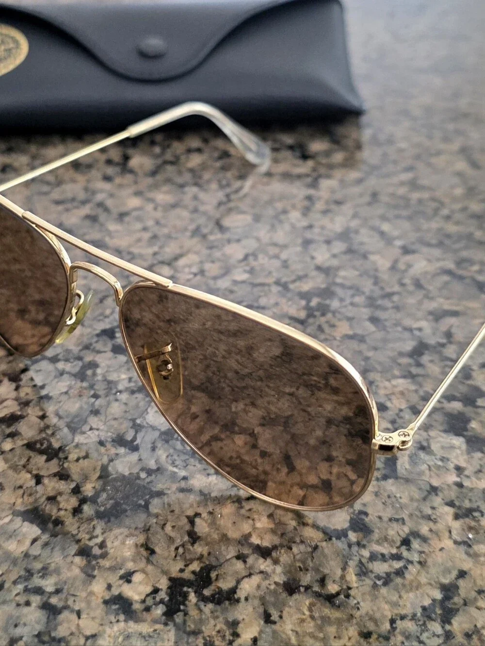 Ray-Ban Aviator Large RB3025 Gold Light Brown Gradient Lenses Unisex Sunglasses